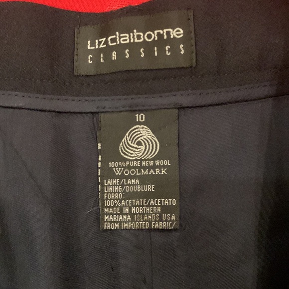 🌹 Liz Claiborne Classics Vintage 80’s • 100% Pure Wool Long Black Skirt - Picture 6 of 10